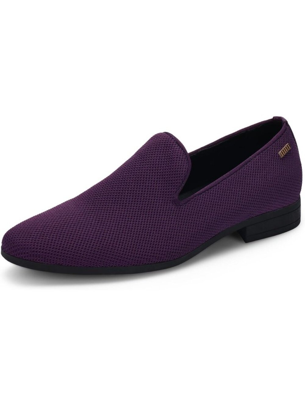 Men's Purple Round Toe Tuxedo Slip On Comfortable Elegant Dress Loafers
